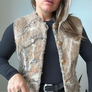 SOLD// Vintage Cynthia Boyer Wool Lagenlook Vest